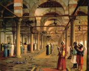 Public Prayer in the Mosque of Amr, Cairo - 让·莱昂·杰罗姆